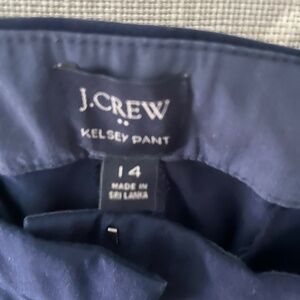 J Crew Navy Blue flare crop Kelsey Pant